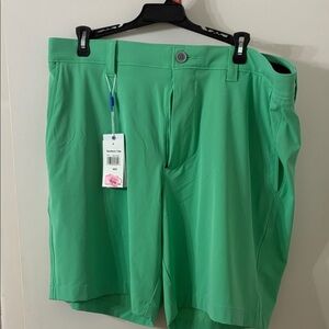 Southern Tide Vibrant Green Men's Flat Front Shorts